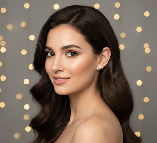 Solitaire Silver Earrings for Men/Women