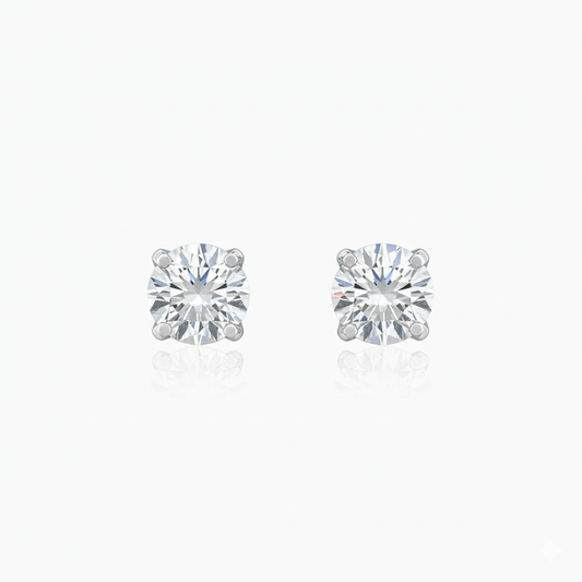 Solitaire Silver Earrings for Men/Women