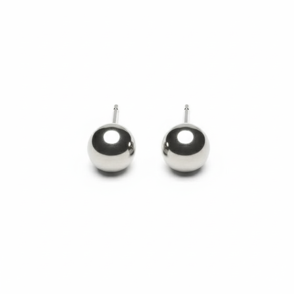 Ball Sterling Silver Earrings for Women