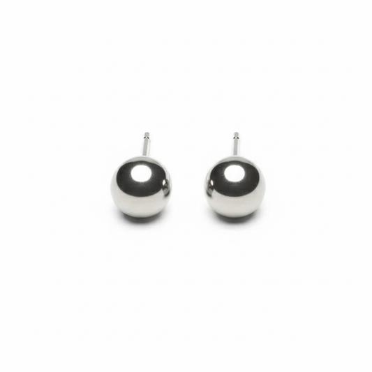 Ball Sterling Silver Earrings for Women
