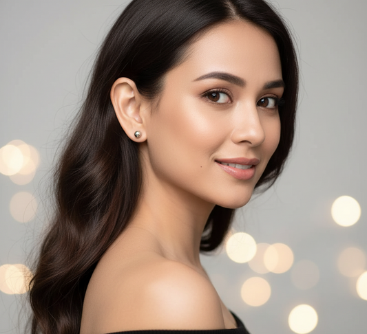 Ball Sterling Silver Earrings for Women