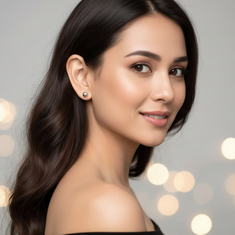 Ball Sterling Silver Earrings for Women – Classic 925 Silver Studs