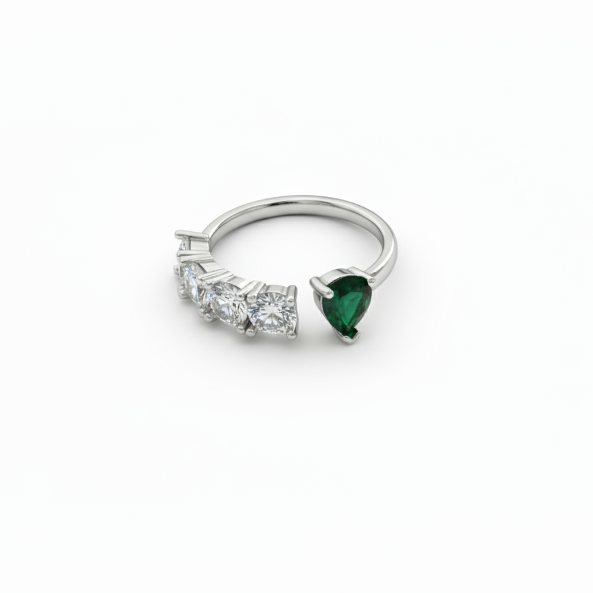 Valencia Royale Curve – 925 Sterling Silver Ring for Women