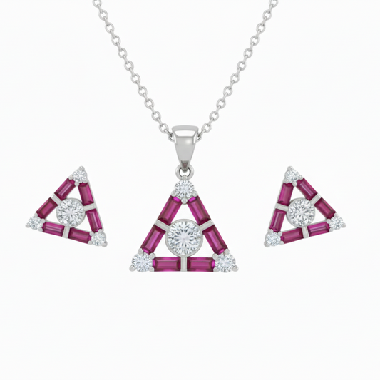 The Apex Triangle Pendent Set for Women