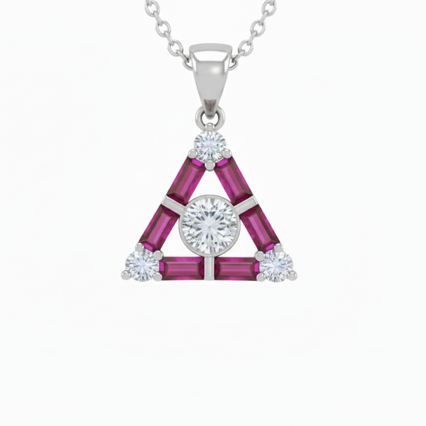 The Apex Triangle Pendent Set for Women
