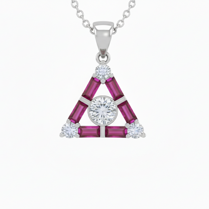 The Apex Triangle Pendent Set for Women
