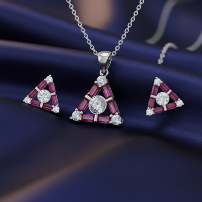 The Apex Triangle Pendent Set for Women
