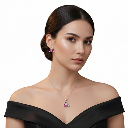 The Apex Triangle Pendent Set for Women