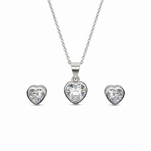 The Heart - Silver Pendent Set With Chain for Women (92.5 Sterling Silver)