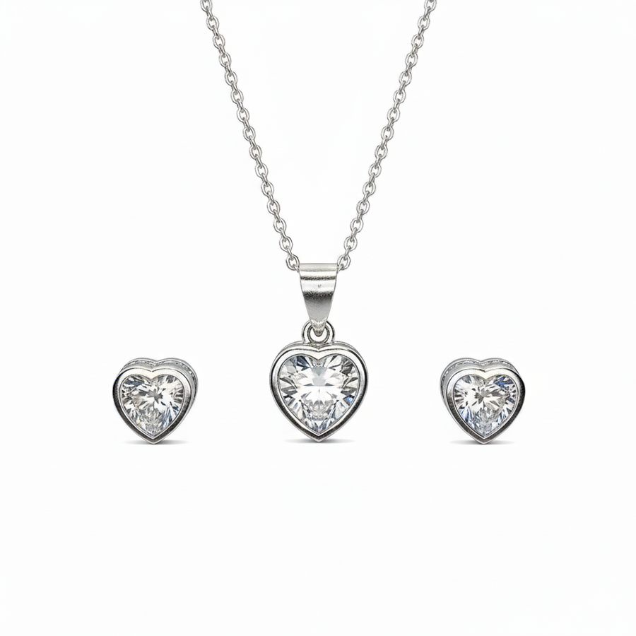 The Heart - Silver Pendent Set With Chain for Women (92.5 Sterling Silver)
