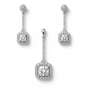 The Square Radiance Pendent Set for Women