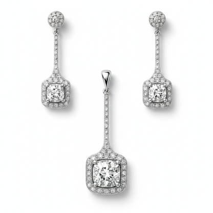 The Square Radiance Pendent Set for Women