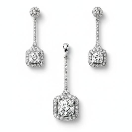 The Square Radiance Pendent Set for Women