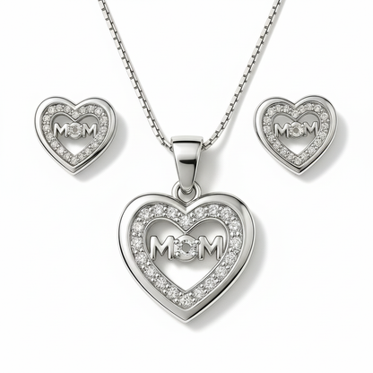 The Mom- Silver Pendent Set With Chain for Women (92.5 Sterling Silver)