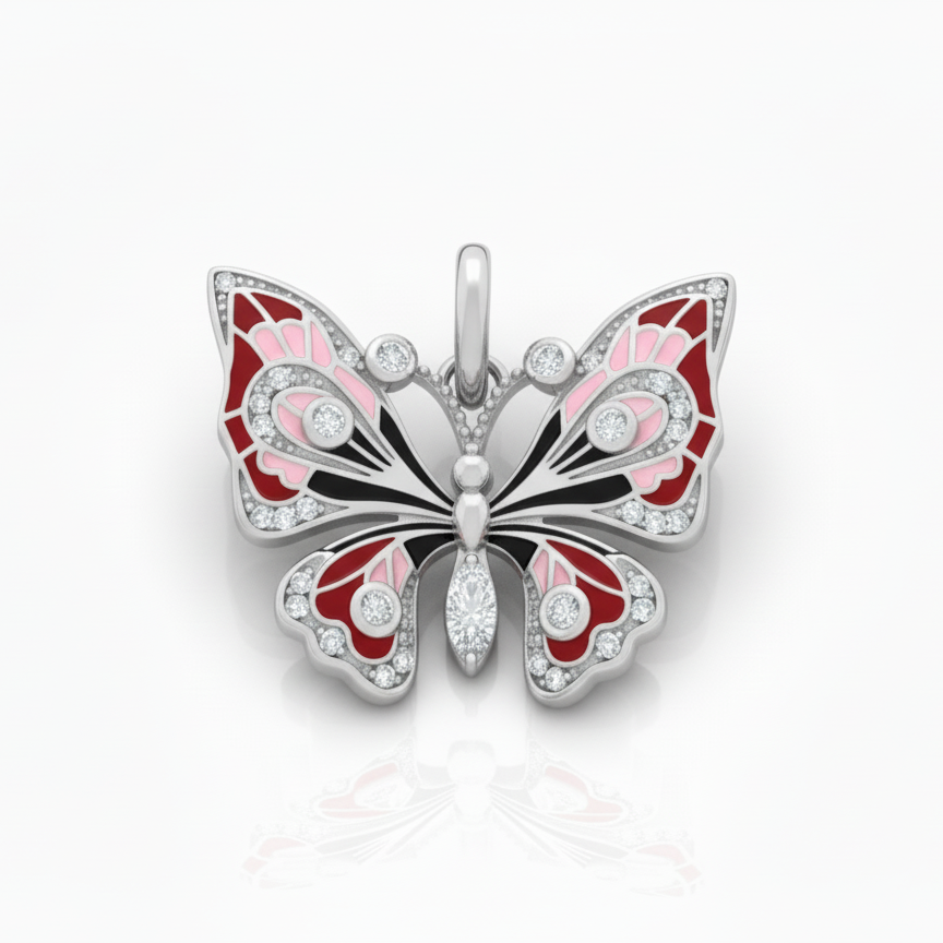 The Aura Butterfly 925 Silver Pendent for Women