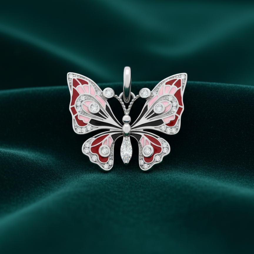 The Aura Butterfly 925 Silver Pendent for Women