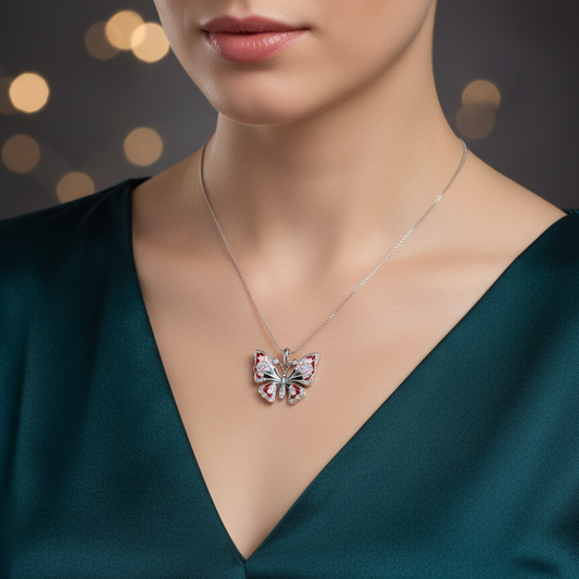The Aura Butterfly 925 Silver Pendent for Women