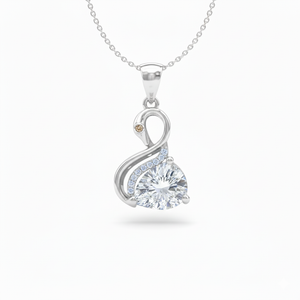 The Diamond Duck- Silver Pendent for Women