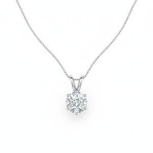 Solitaire Sterling Silver Pendant for Girls/Women