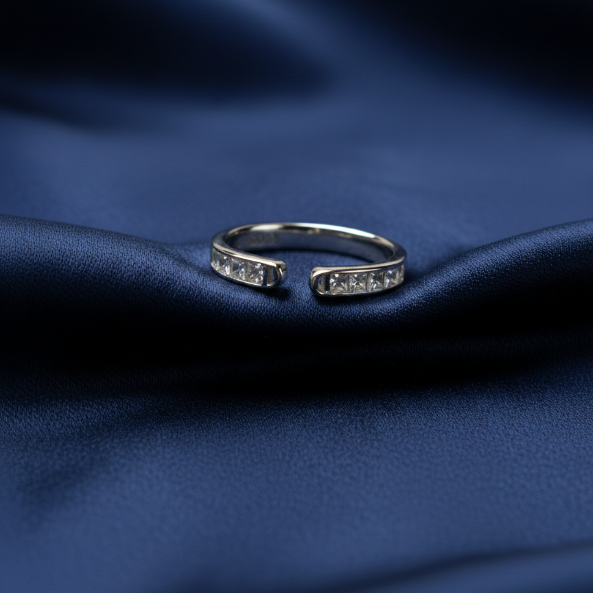 Aria Rose Geometry – 925 Sterling Silver Ring for Women