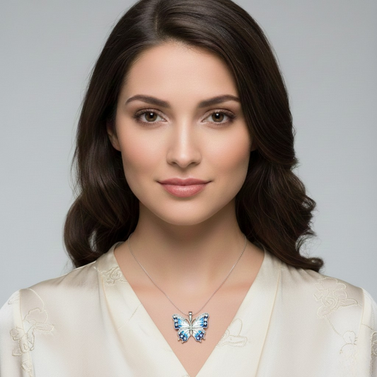 The Luna Butterfly 925 Silver Pendent for Women
