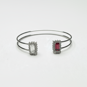 Silver Two Souls FE Cuff Bracelet – 925 Sterling Silver Cuff Bracelet for Women