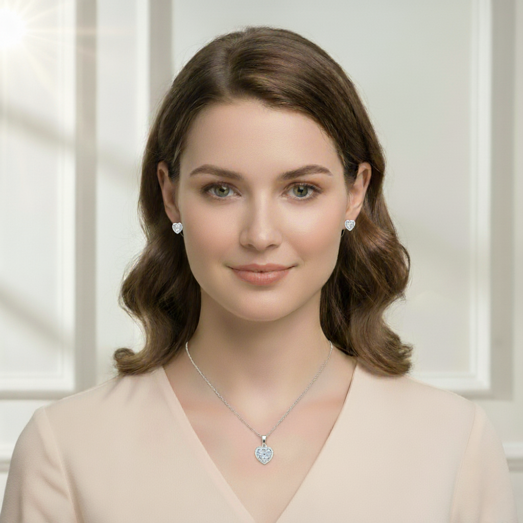 The Heart - Silver Pendent Set With Chain for Women (92.5 Sterling Silver)