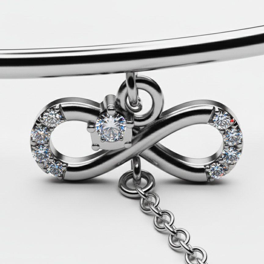 The Infinity Sterling Silver Cuff Bracelet for Women