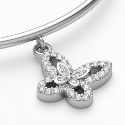 The Zenith Butterfly Sterling Silver Cuff Bracelet for Women