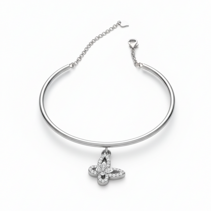 The Zenith Butterfly Sterling Silver Cuff Bracelet for Women
