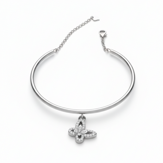The Zenith Butterfly Sterling Silver Cuff Bracelet for Women