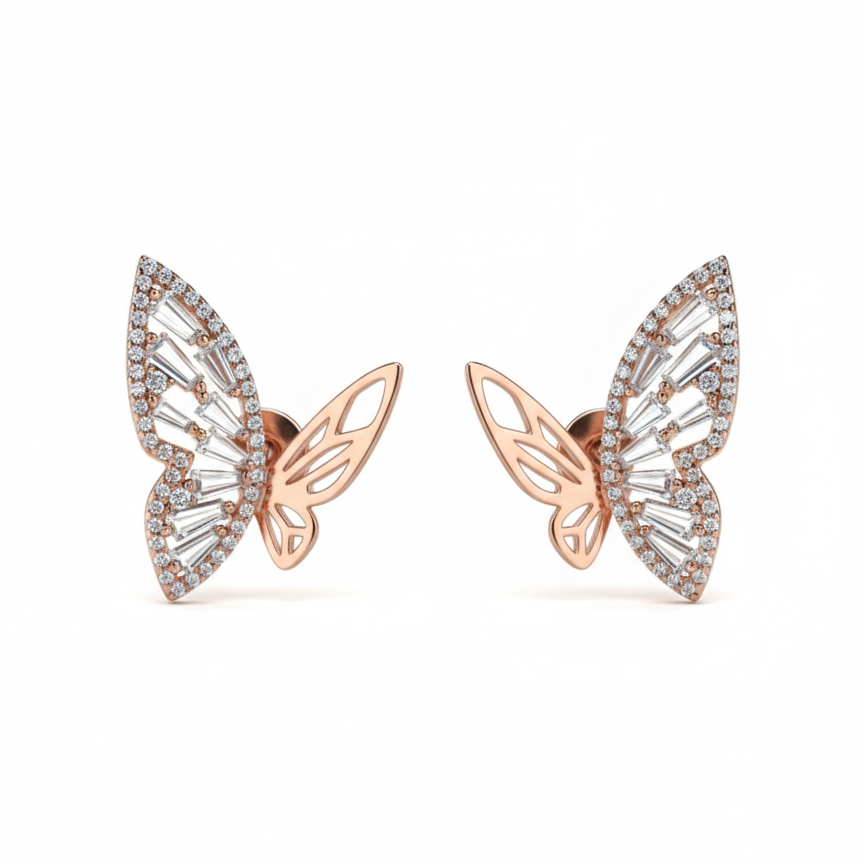 Butterfly Sterling Silver Earrings