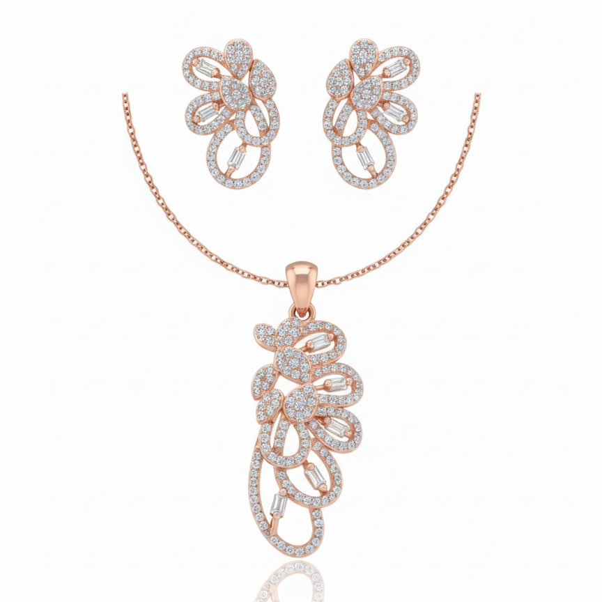 The Entwined Vine Pendent Set for Women