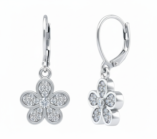 Saphira 925 Sterling Silver Earrings for Girls & Women