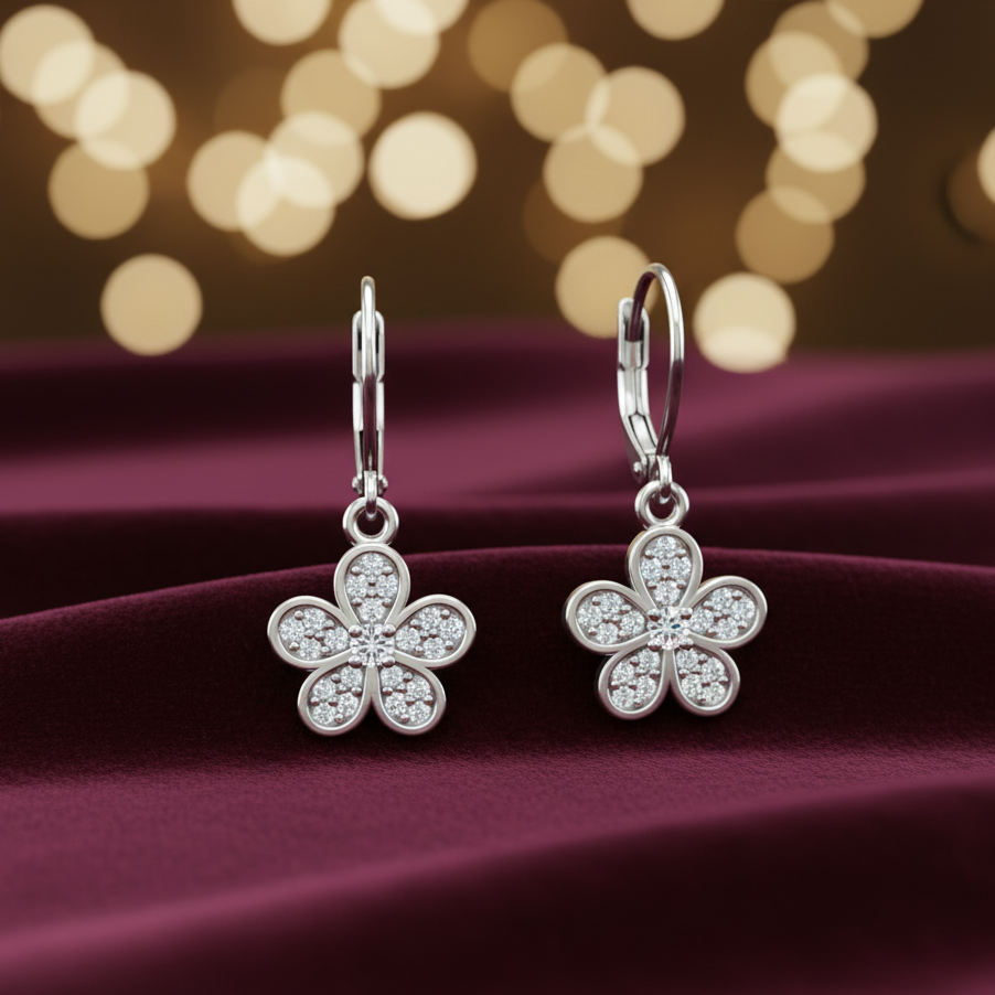 Saphira Silver Earrings for Girls/Women