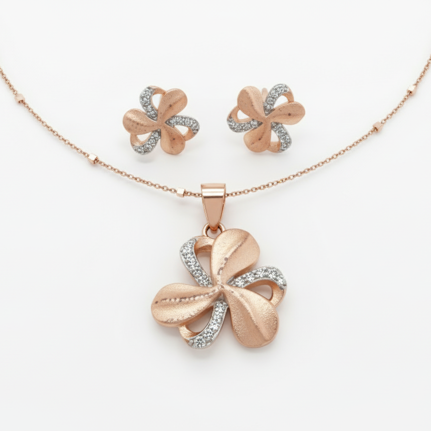 Pretty Pearl Sterling Silver Pendant Set for Women