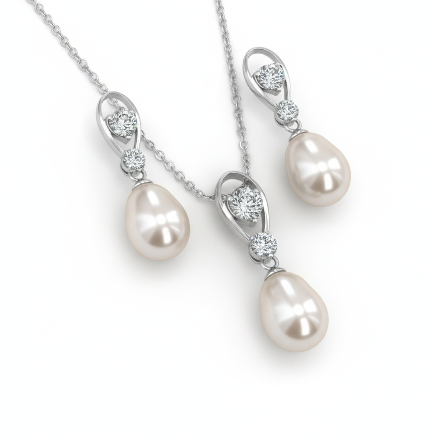 Adrift Pearl Pendant Set for Women