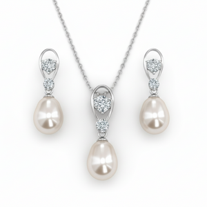 Adrift Pearl Pendant Set for Women
