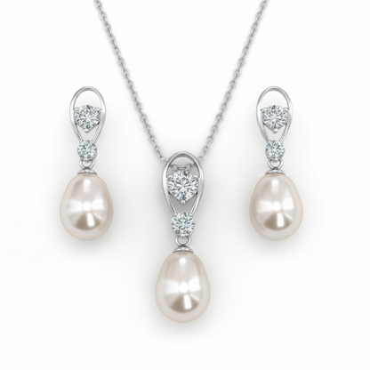 Adrift Pearl Pendant Set for Women