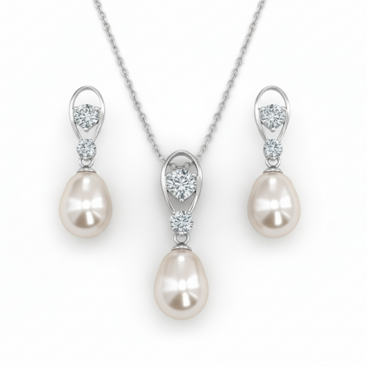 Adrift Pearl Pendant Set for Women
