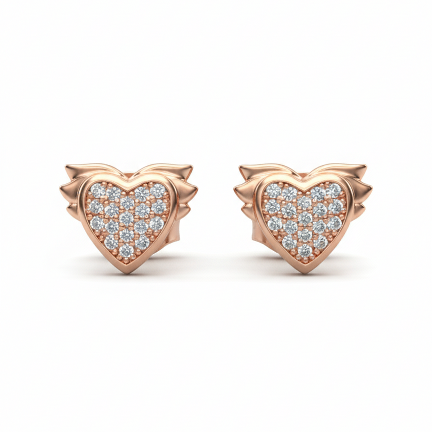 Dazzling Heart Earrings for Modern Women
