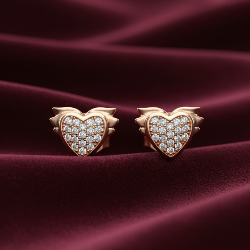 Dazzling Heart Earrings for Modern Women