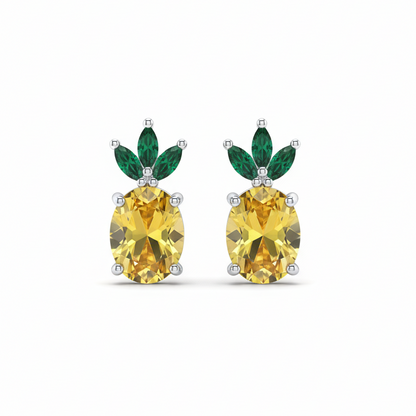 Pineapple Sterling Silver Studs