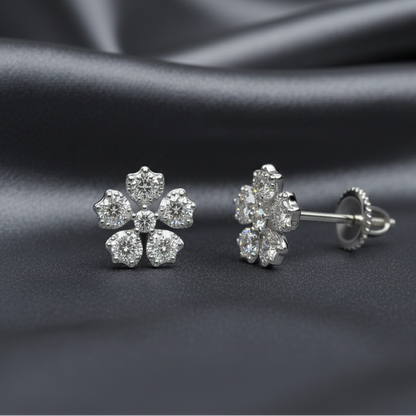 Zircon Blossom Studs