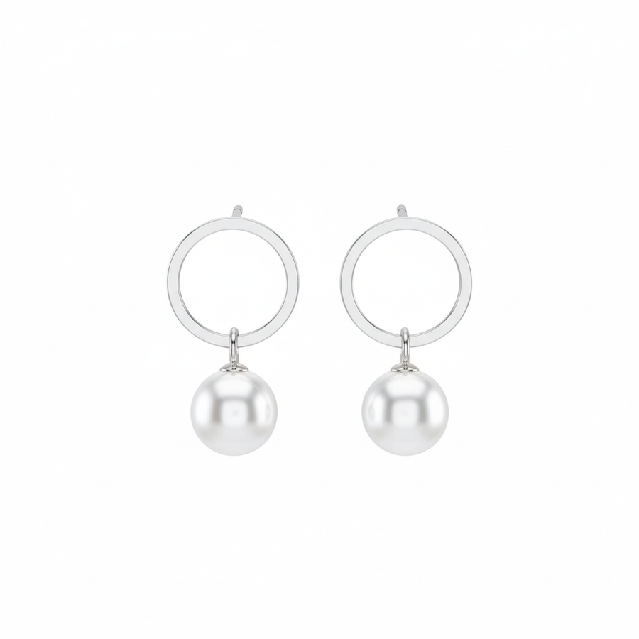 OEM Pearls Sterling Silver Earrings for Girls/Women