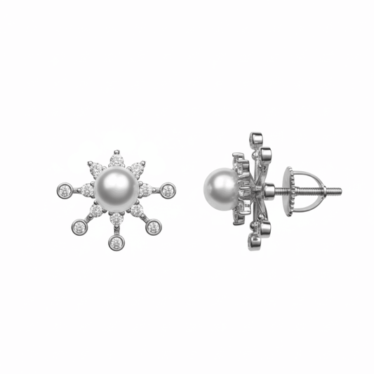 Celestial Pearl 925 Sterling Silver Earrings for Women