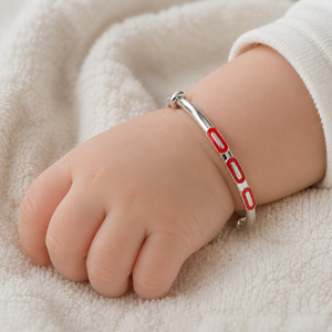 Adjustable Kada Bracelet for New Born Baby in Red