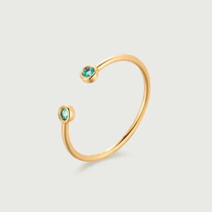 Iris Ring – Bezel Set Moissanite Open Ring in 925 Sterling Silver