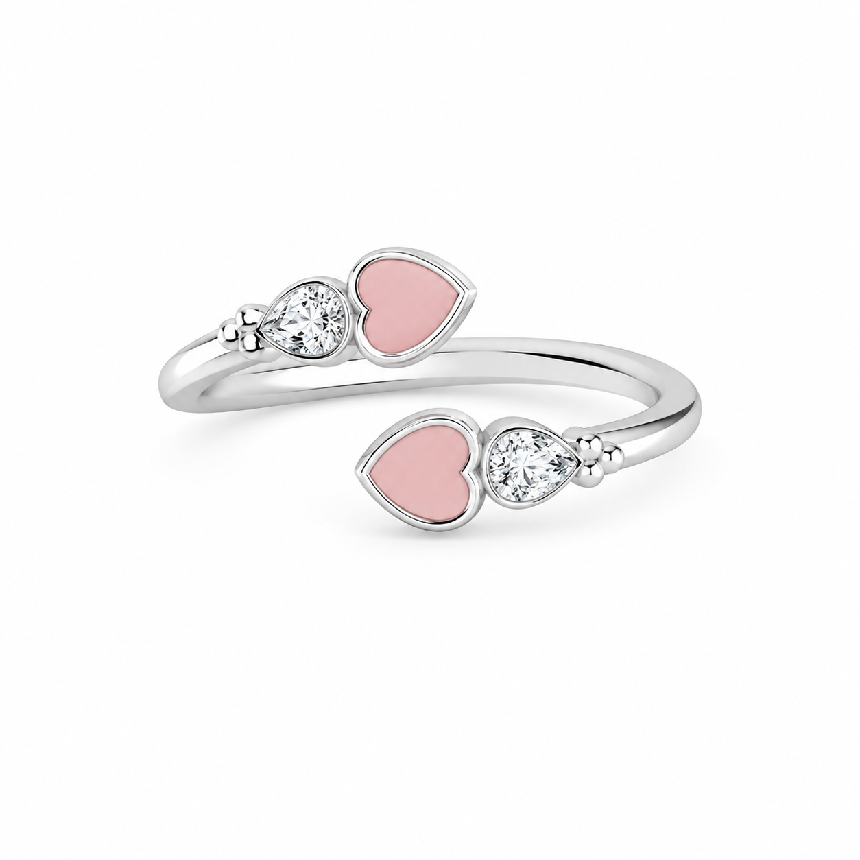 White Zircons 925 Sterling Silver Toe Ring for Women