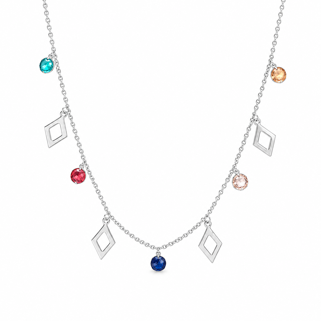 Diamond Necklace for Women (92.5 Sterling Silver)